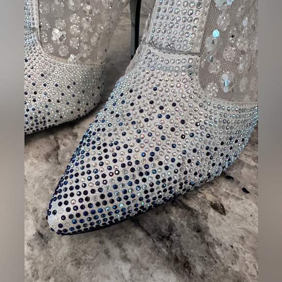 Thin High Heels Boots Women Zip Pointed Toe Ankle Boot Sz 8 - Picture 9 of 11